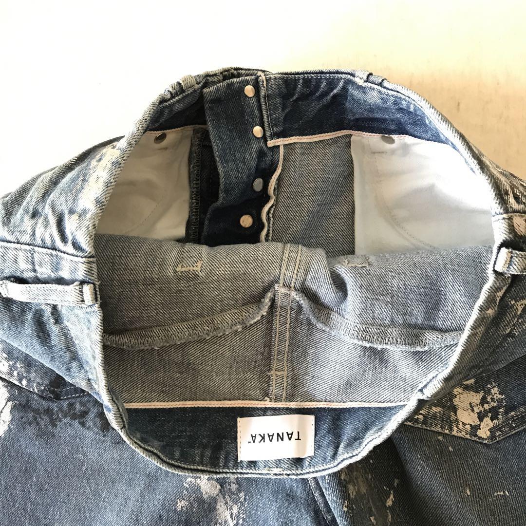 TANAKA デニムパンツ タナカ ペイントパンツ 箔ペイント TANAKA デニムパンツ タナカ ペイントパンツ 箔ペイント