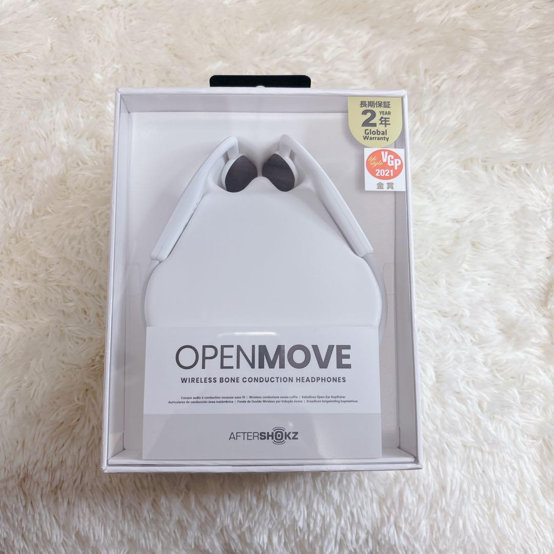 SHOKZ OPENMOVEワイヤレスヘッドホン骨伝導イヤホン ホワイトS661
