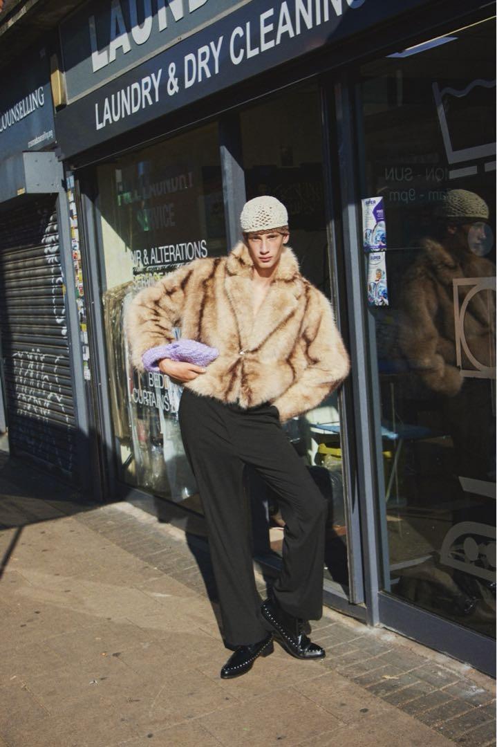 NKNIT vegan fur big jacket【short】 - メルカリ