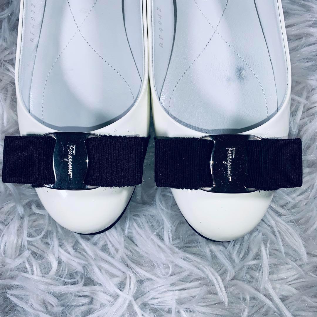 NANA55Salvatore Ferragamo【22.0】バレエシュー