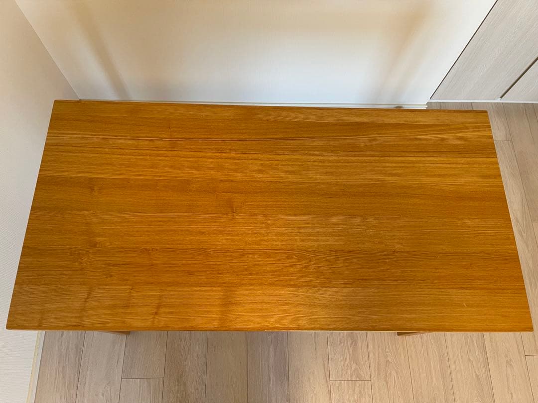 美品 無印良品 タモ材デスク 学習机 木製机 引き出し付 110×50cm 美品 無印良品 タモ材デスク 学習机 木製机 引き出し付 110×50cm