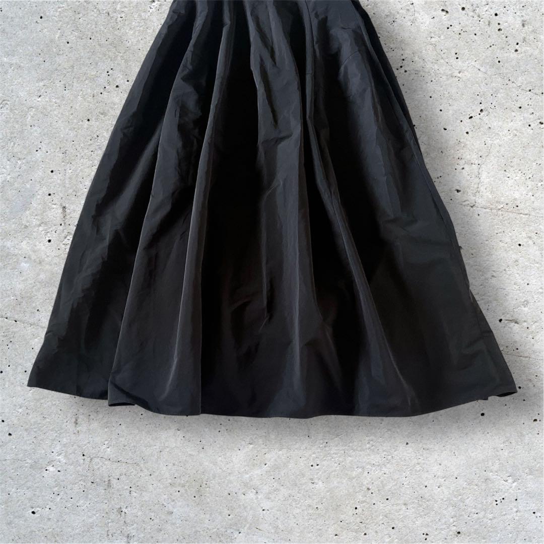 5【美品】Aga Aラインシルエットワンピース　黒　ヤマダヤ　日本製 美品】Aga Aラインシルエットワンピース 黒 ヤマダヤ 日本製