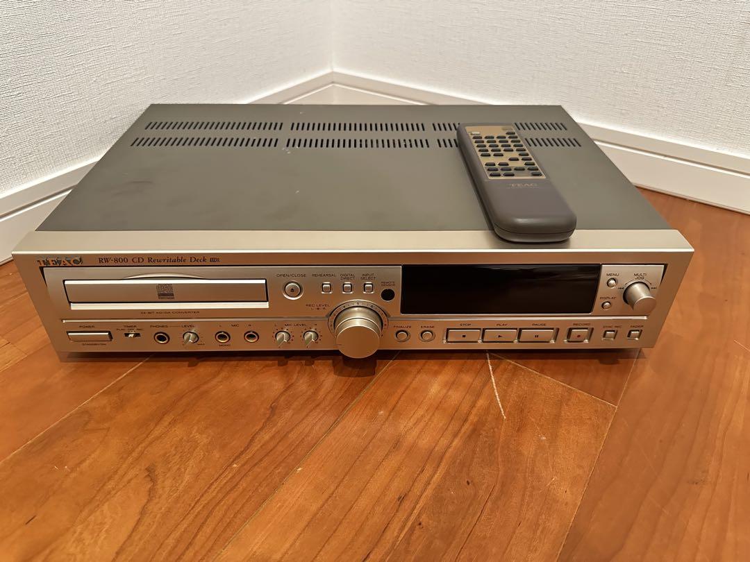 【リモコン付】TEAC RW-800 CD再生・録音デッキ