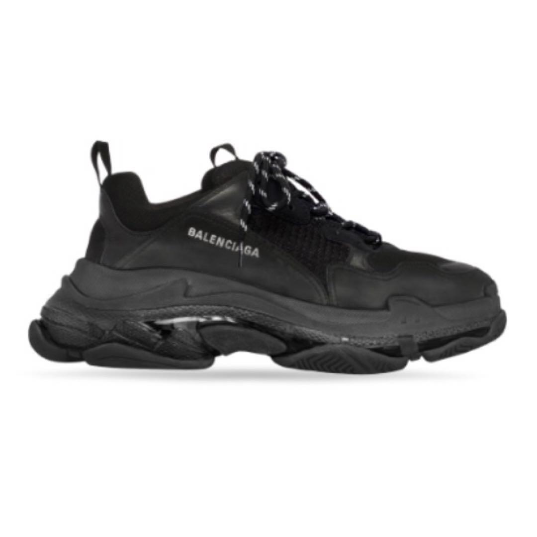 Balenciaga TripleS Clear Sole Black 23cm