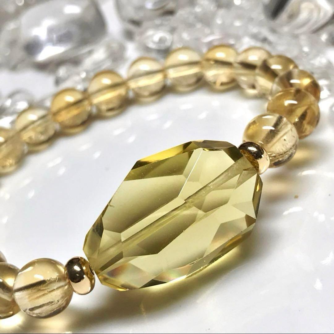 シトリンとレモンクォーツタンブルのブレスレット 14kgfロンデル 天然石 NEXPOTALLINN_EU