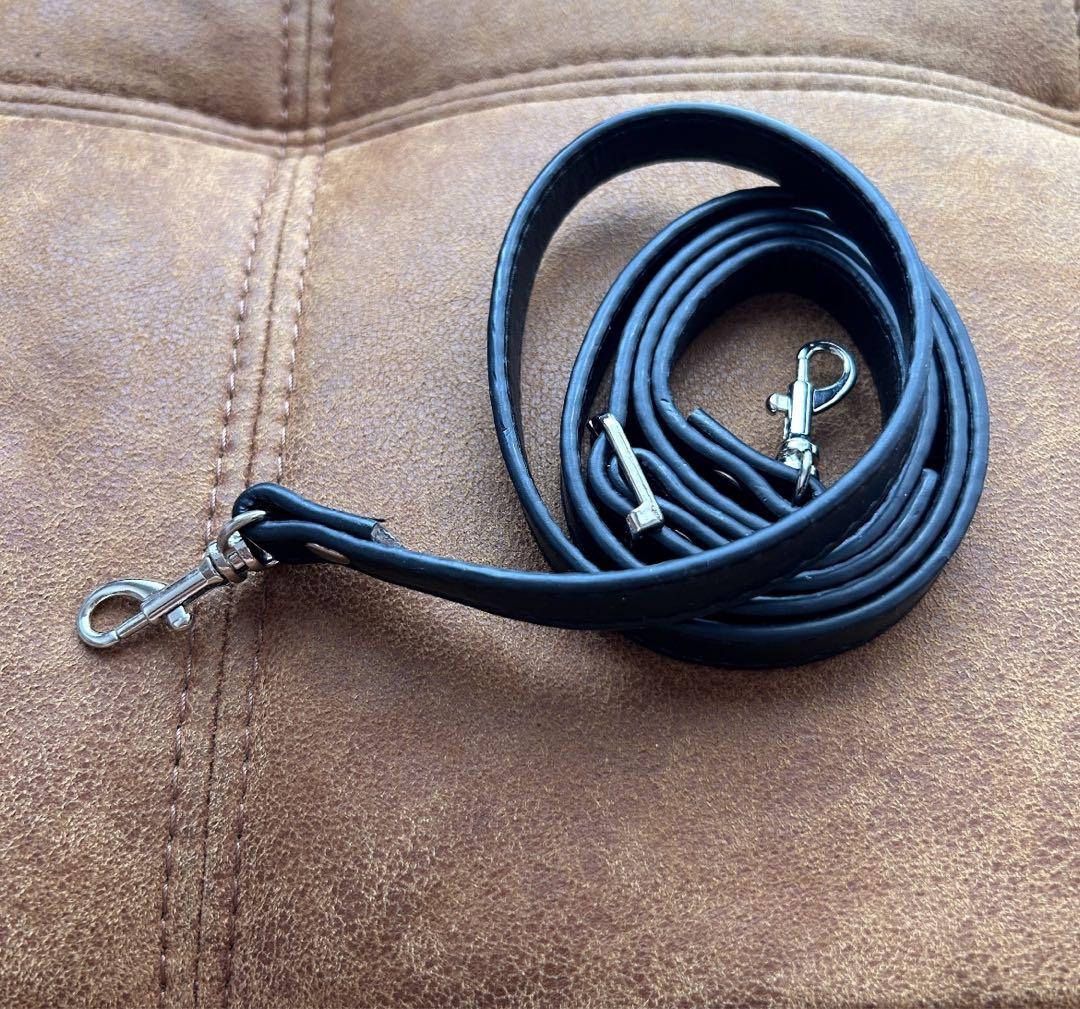 ショルダーストラップ バッグ用 紐 がま口 口金 単品 ブラック 斜めがけ 黒