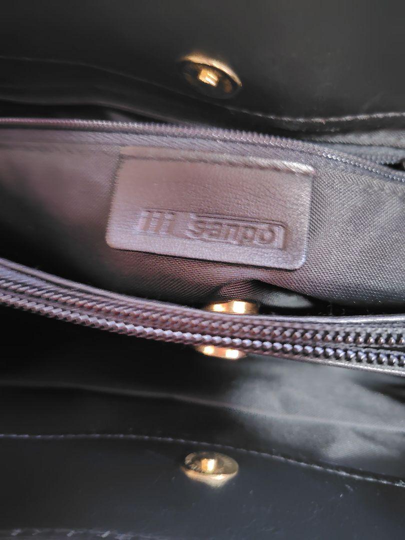 美品 iiiSanpo三宝 オーストリッチ ハンドバッグ パッチワーク