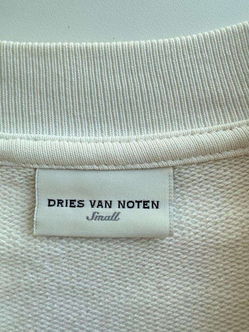 関税込【Dries Van Noten】オフホワイト ニットトップス ホワイト ラグランスリーブ ニットトップス