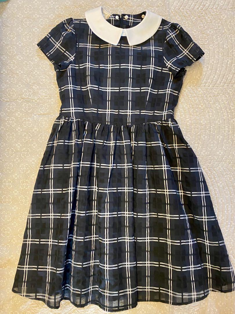 ☆美品☆ 組曲　purete 160cm ワンピース　黒白チェック