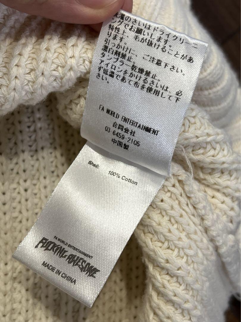 Fucking Awesome I Love Youニット Fucking Awesome × NHL Fucking Awesome I Love You Ivory Knit