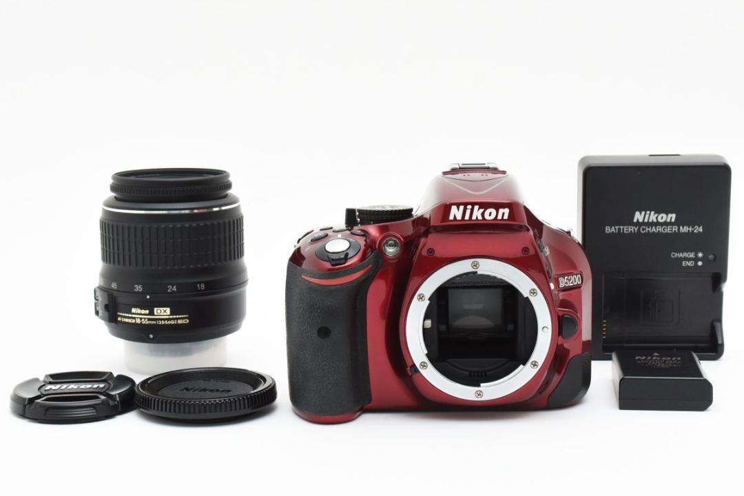 【大人気カラー】 Nikon ニコン D5200 デジタル一眼カメラ レッド