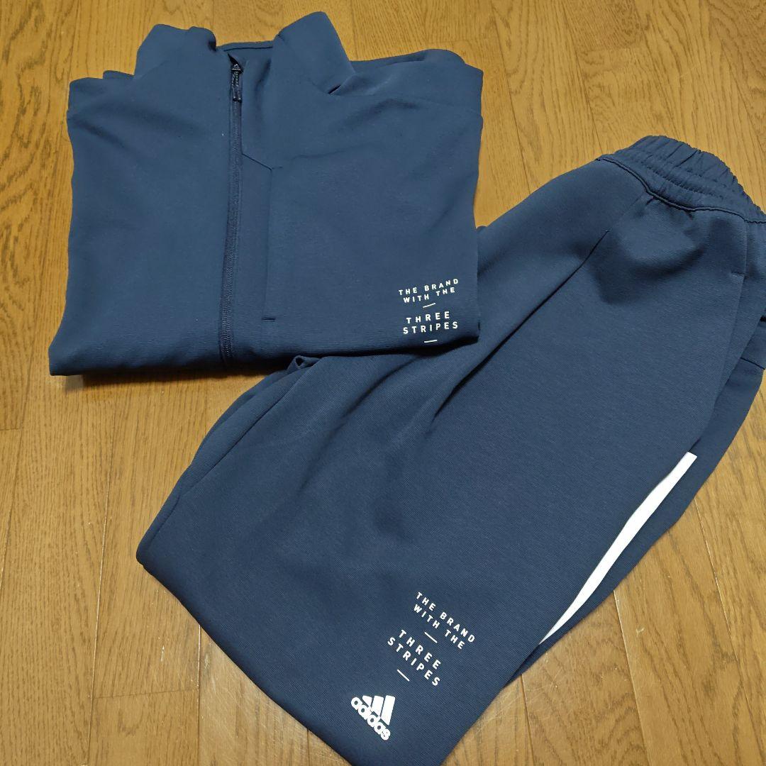 adidas MID　ウォームアップ　ジャージジャケット パンツ　ネイビー　L