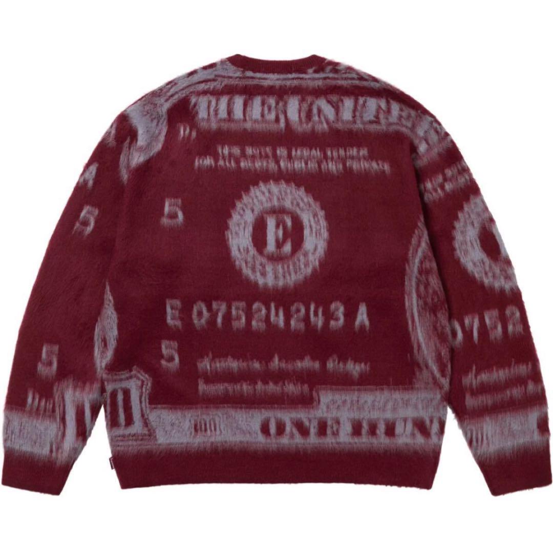 Supreme Money Sweater Burgundy Mサイズ 25SS