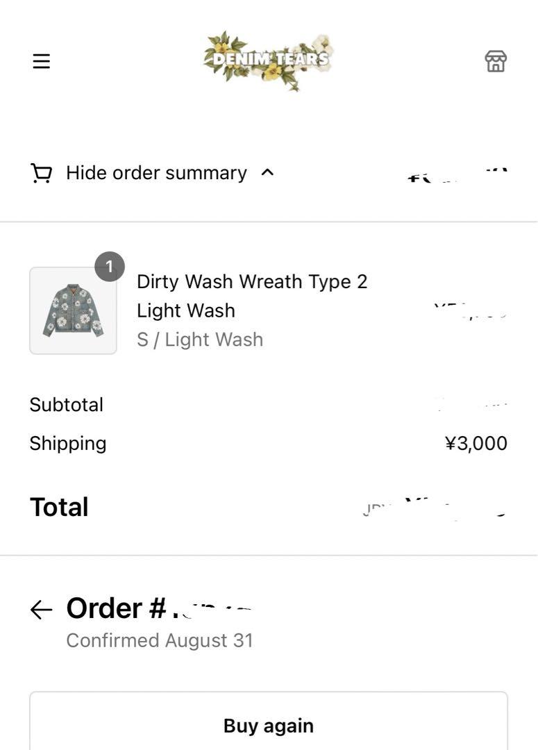 ジャケット・アウター Denim Tears Dirty Wash Wreath Type 2