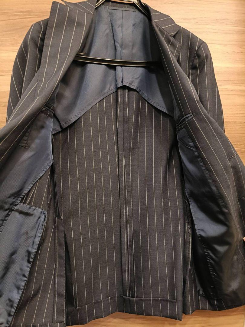 【美品】beams f ビームスエフ　ネイビースーツ　サイズ46