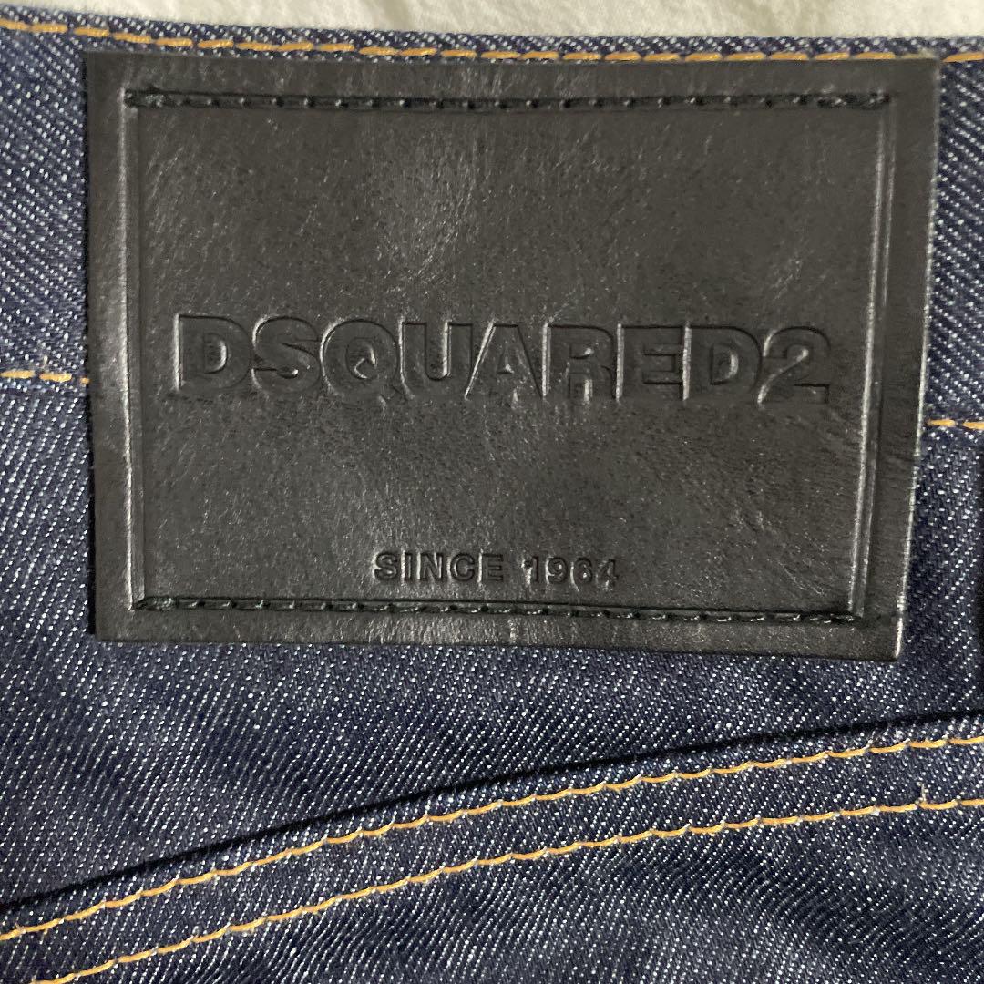 ロールアッ DSQUARED2 Blue Cotton Jeans E7Vp6-m36090076233 ストレートデニム ハイウエス