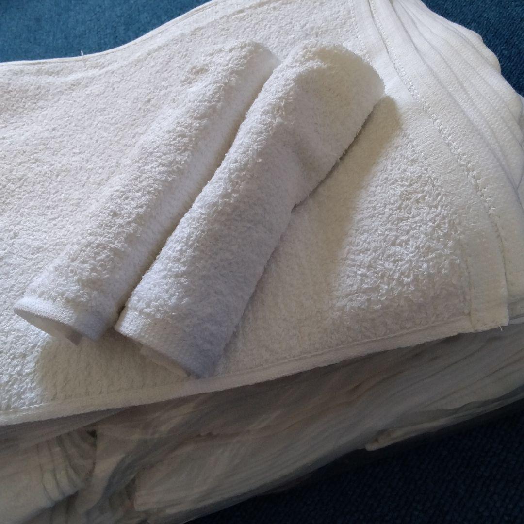 業務用おしぼりタオル白120枚まとめ買い