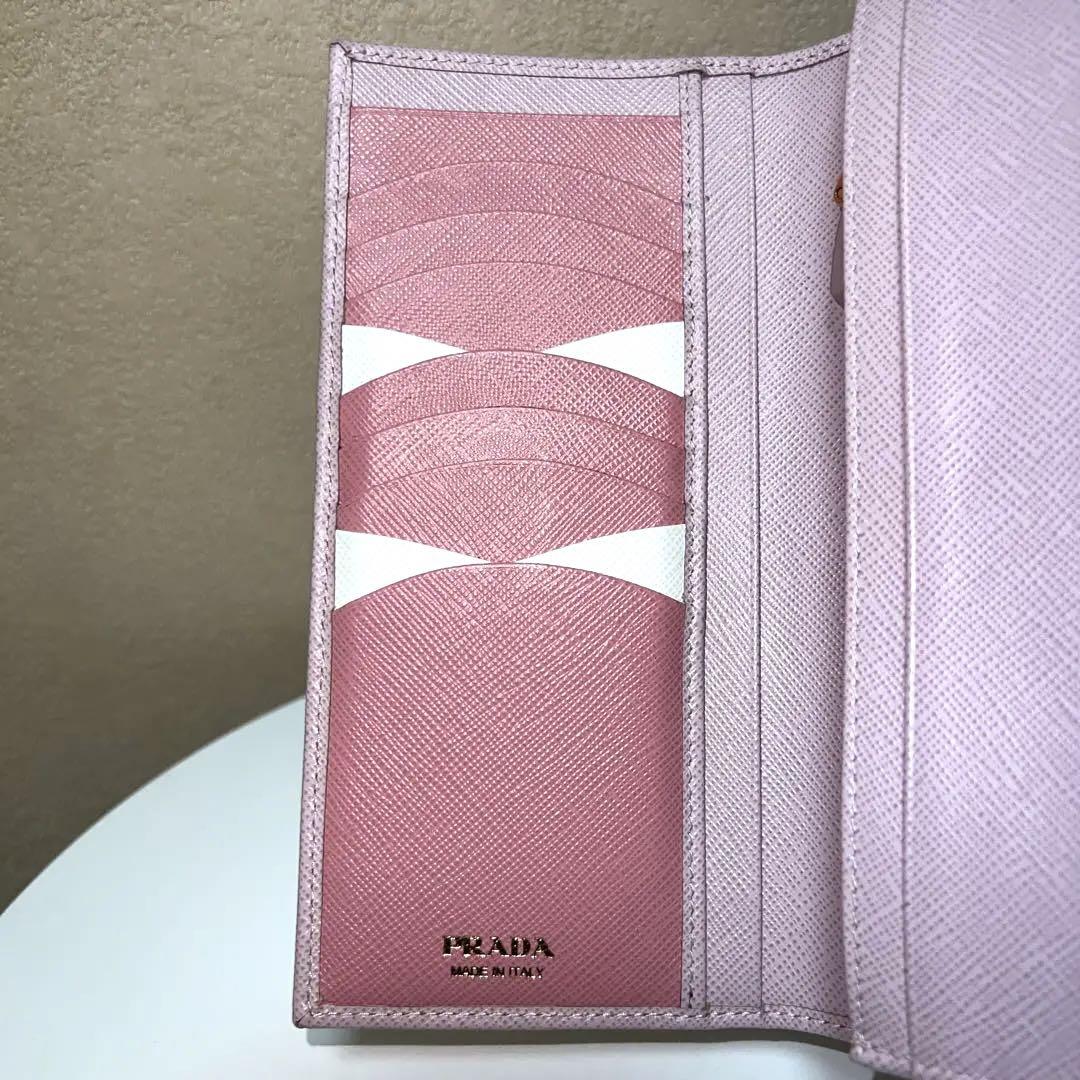 ☆【PRADA】☆サフィアーノ スムース バイカラー 折り財布☆ hua様〜1/10】☆新作☆ PRADA サフィアーノ マルチカラー財布