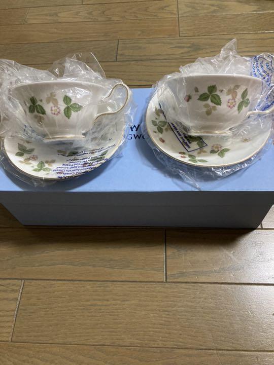 【新品】ウェッジウッド・ワイルドストロベリー ティーカップu0026ソーサーペア