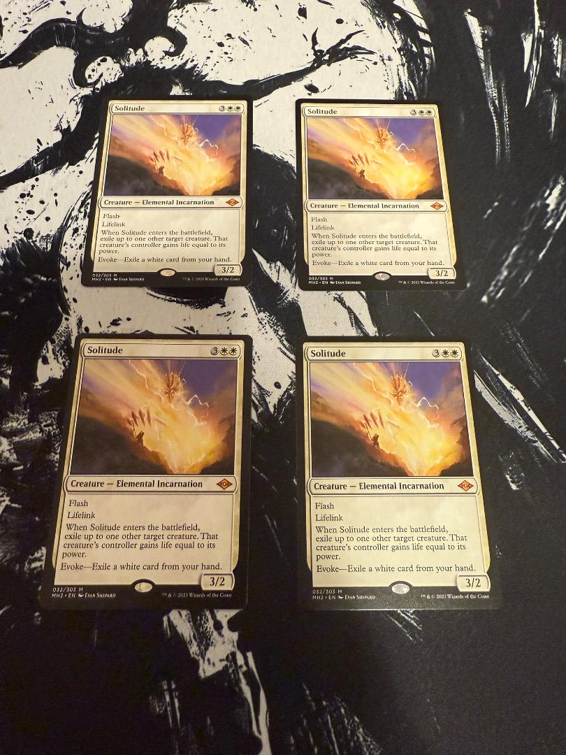 孤独　mtg 4枚 EX+](旧枠仕様)孤独/Solitude《日本語》【H2R】