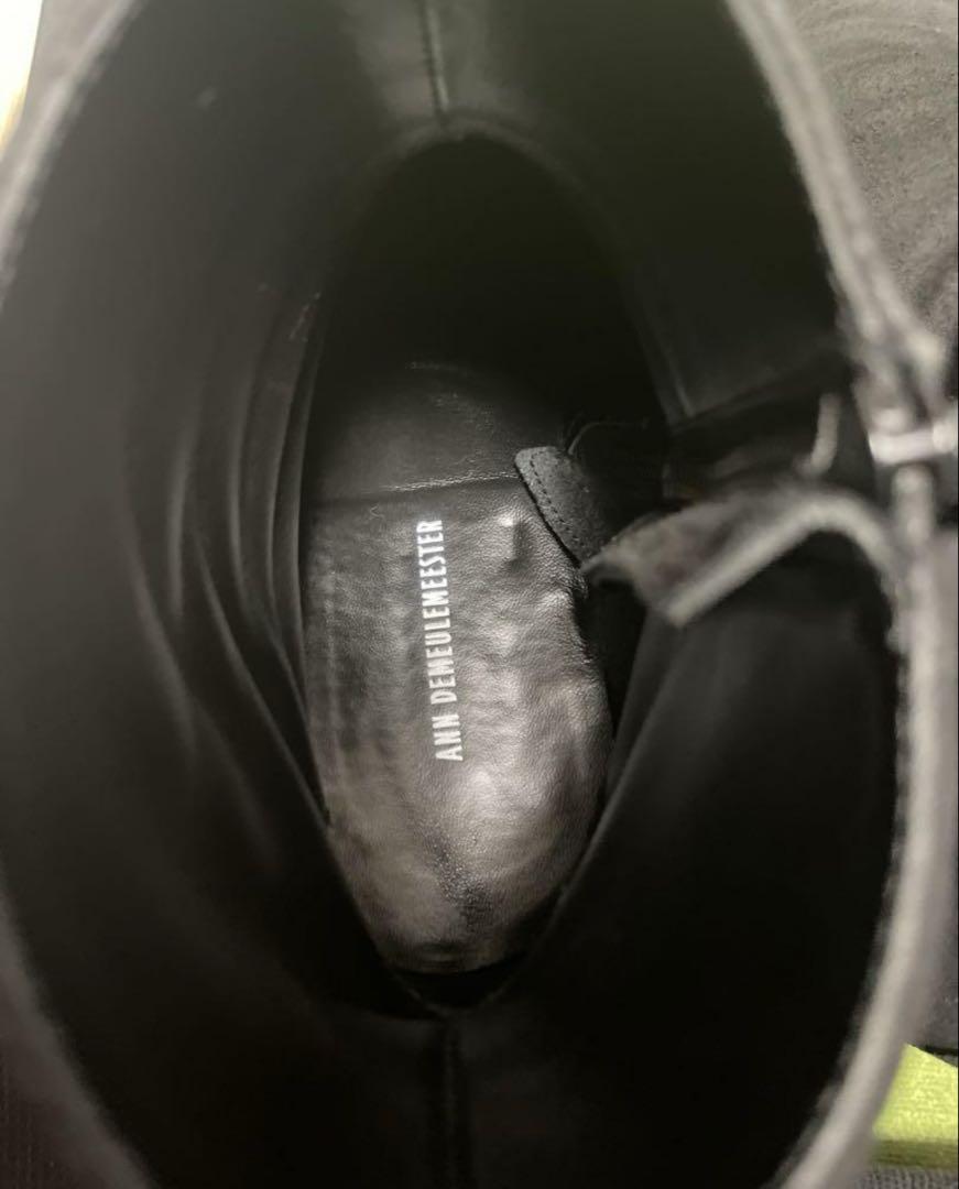 Ann demeulemeester スクエア　サイドジップ　ヒールブーツ Ann demeulemeester スクエア サイドジップ ヒールブーツ - メルカリ