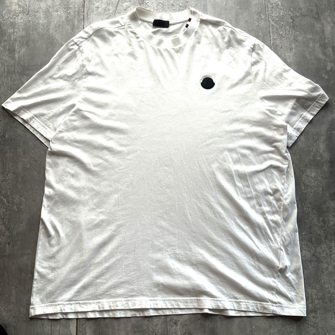 3XLサイズ 最高級ブラックラバーロゴ モンクレール Tシャツ 半袖