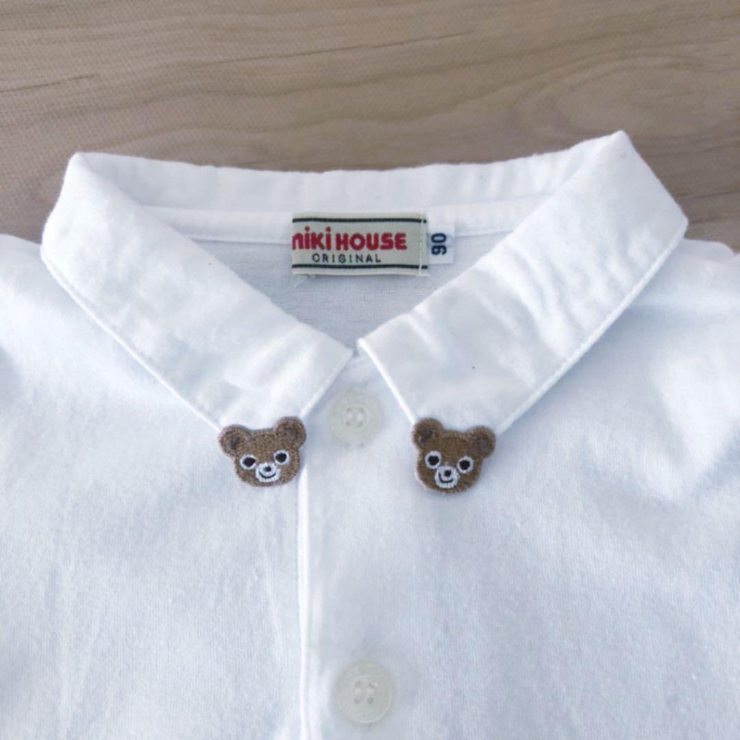 【USED】ミキハウス プッチーミニワッペン付き半袖ポロシャツ