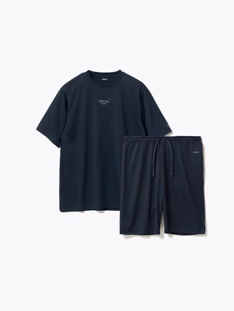 BAKUNE Tシャツ＆ショートパンツセット 4L ネイビー ♥4XL(5L)以上・TENTIAL