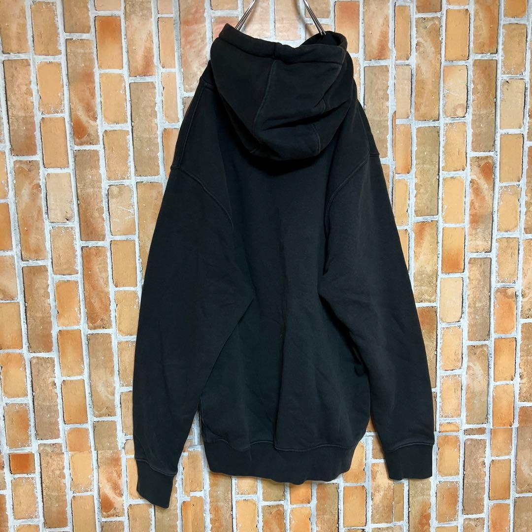 274NIKE90sナイキプルオーバーパーカー コーヒー ブラックビッグプリント