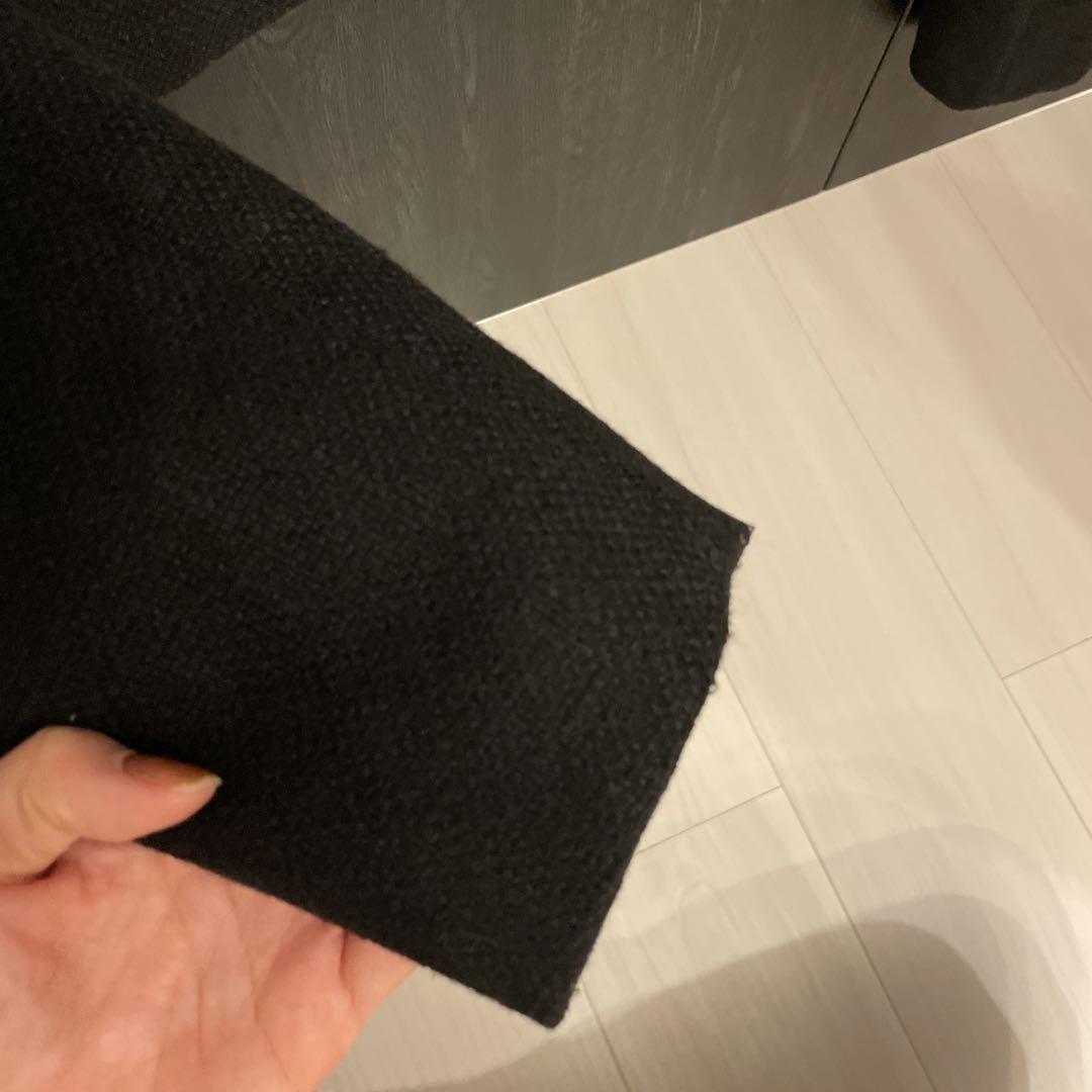 ZARA フラップクロップドジャケット　ブラック　XS