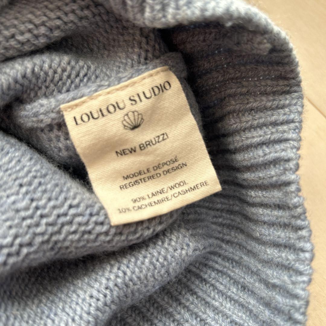 定価約5 LOULOU STUDIO カシミヤ ウール クロップドニット M