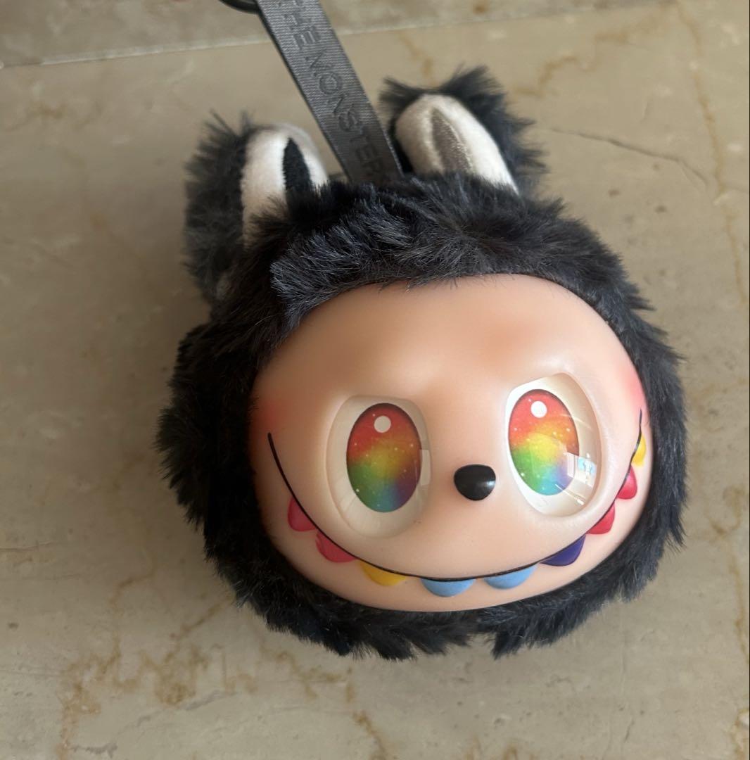 新品】頭ラブブキーホルダーぬいぐるみ LUCK energy ブラック黒