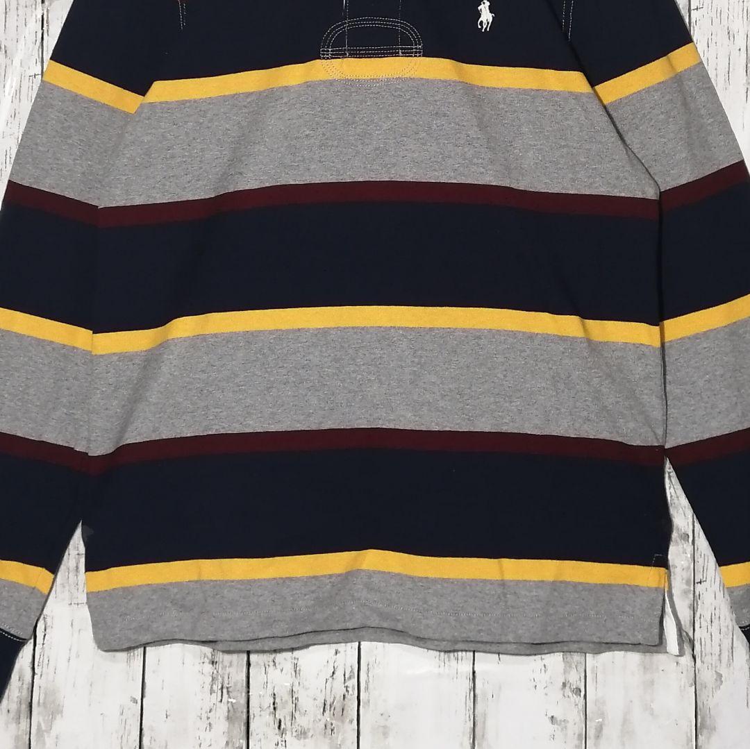 【とも様】POLO RALPH LAUREN ラガーシャツ 刺繍 太ボーダー M