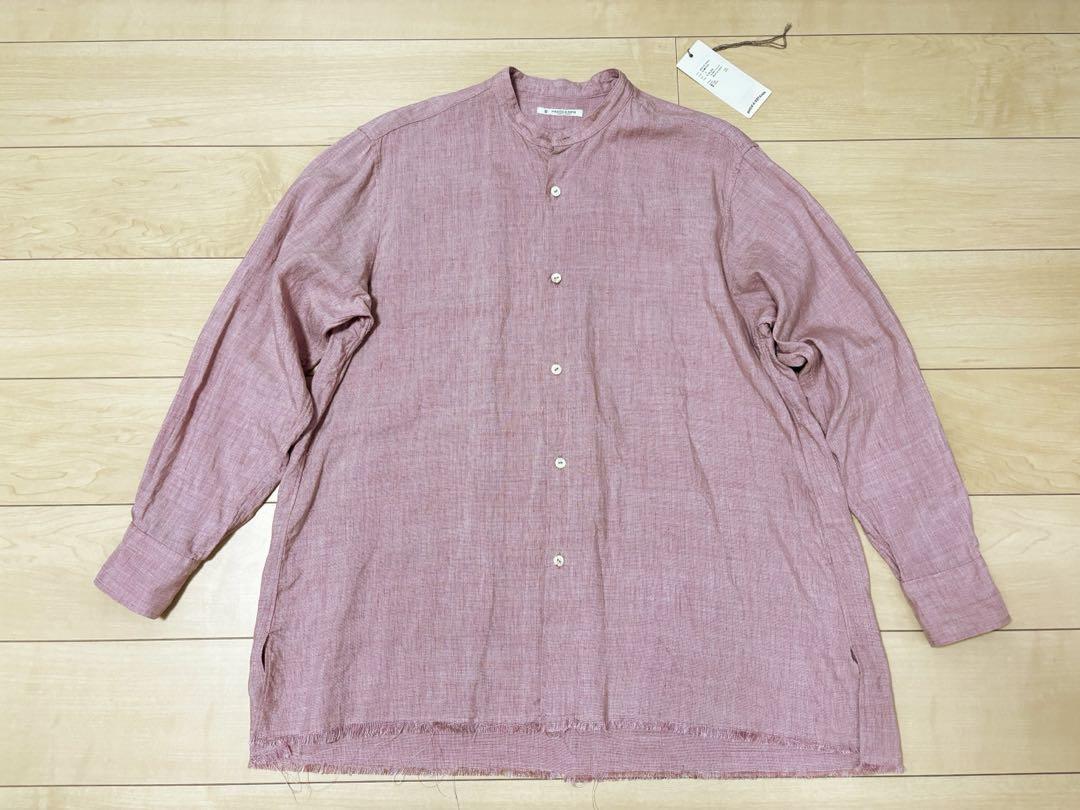 25ss maatee&sons フリンジ シャツ 鉄焙煎 ピンク サイズ3
