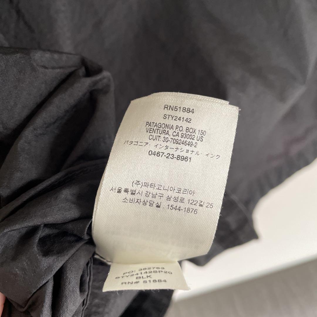 patagonia ブラック 軽量薄手　ナイロンジャケット メンズMサイズ
