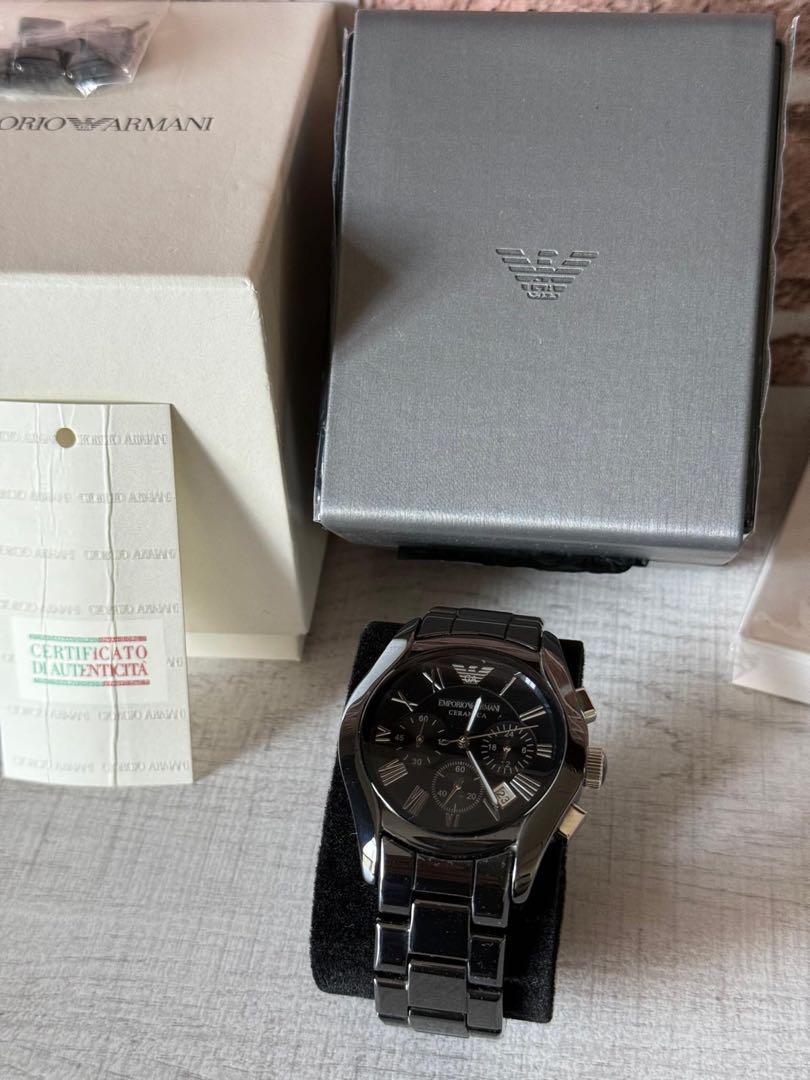 Emporio Armani クロノグラフ 時計 ブラック