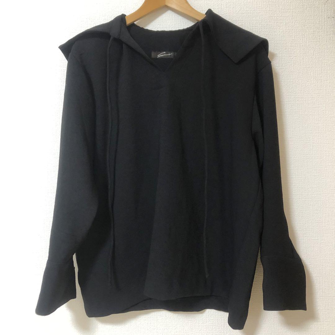 STUNNING LURE ジョーゼットビッグカラーブラウス