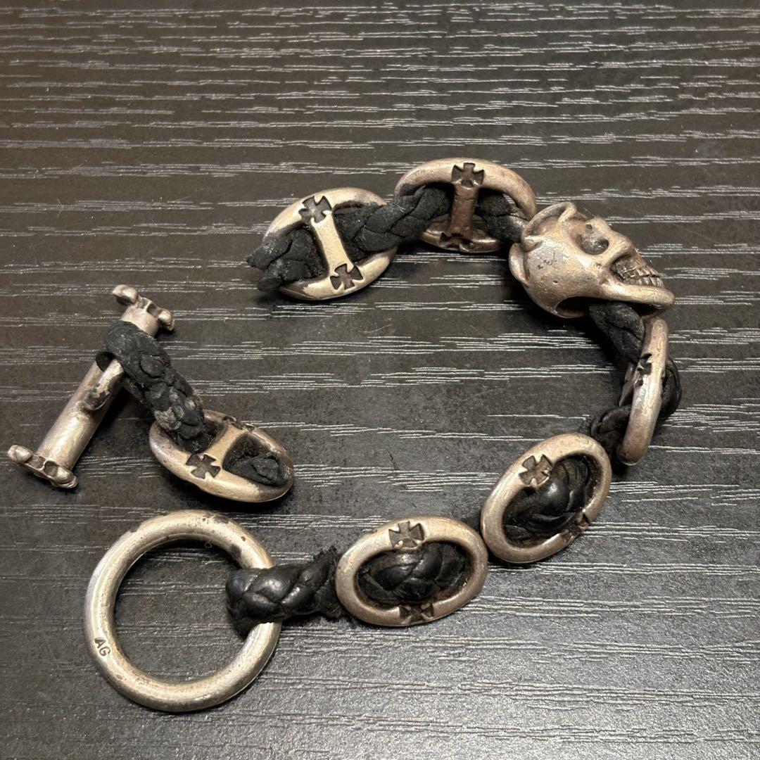 く*ま様 A&G オーバル スカル ブレスレット