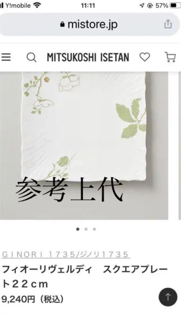 数量限定SALE 箱入り新品 フィオーリヴェルディ22㎝スクエア皿 FfE72-m36137384495 セール新品