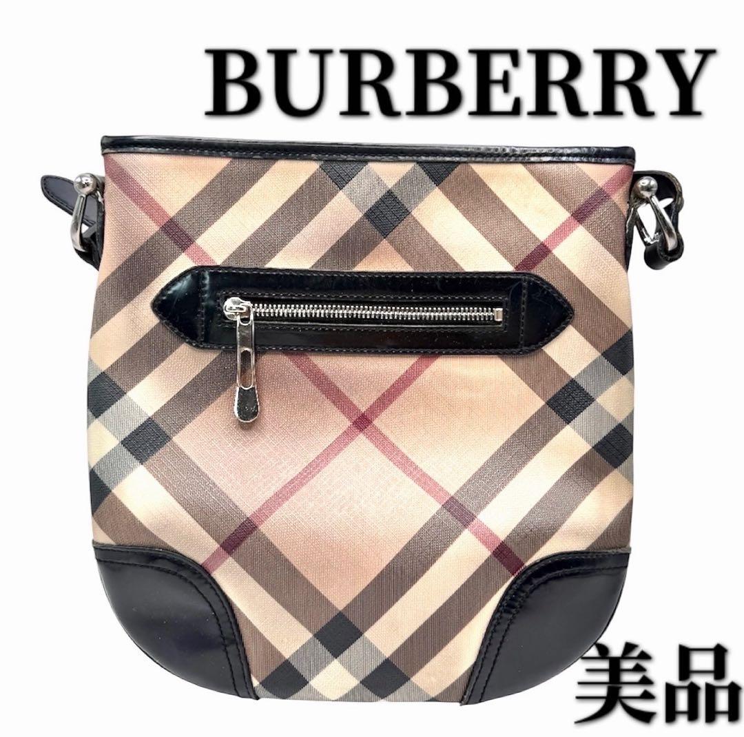 【美品】BURBERRY バーバリー ショルダーバッグ チェック柄 ノバチェック