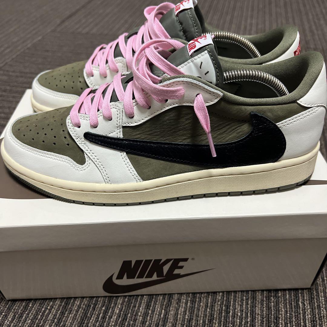 靴 Travis Scott Air Jordan 1 Reverse Olive