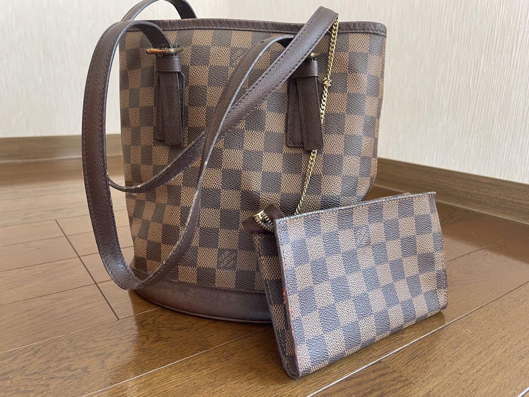 Louis Vuitton ダミエ バケツ型 ショルダーバッグ Louis Vuitton ダミエ バケツ型 ショルダーバッグ