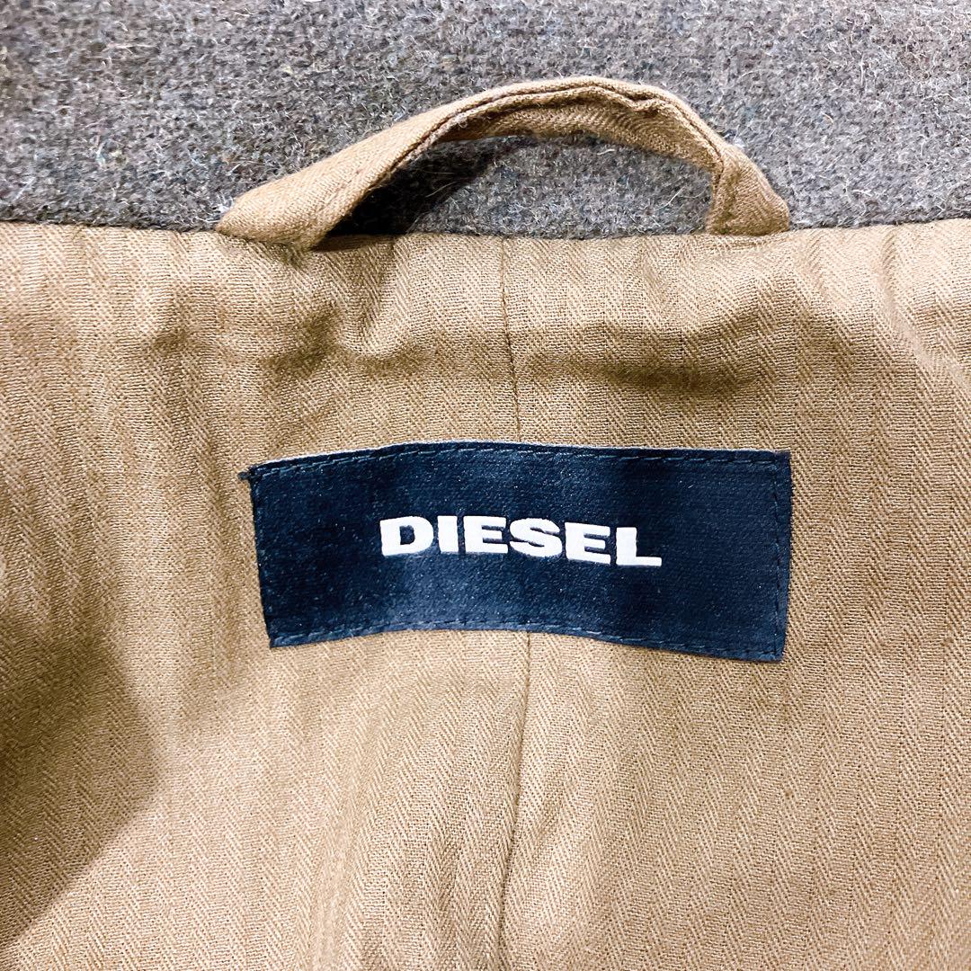 DIESEL 【未使用級】　メンズ　カーキ　ピーコート メルトンウール　デニム