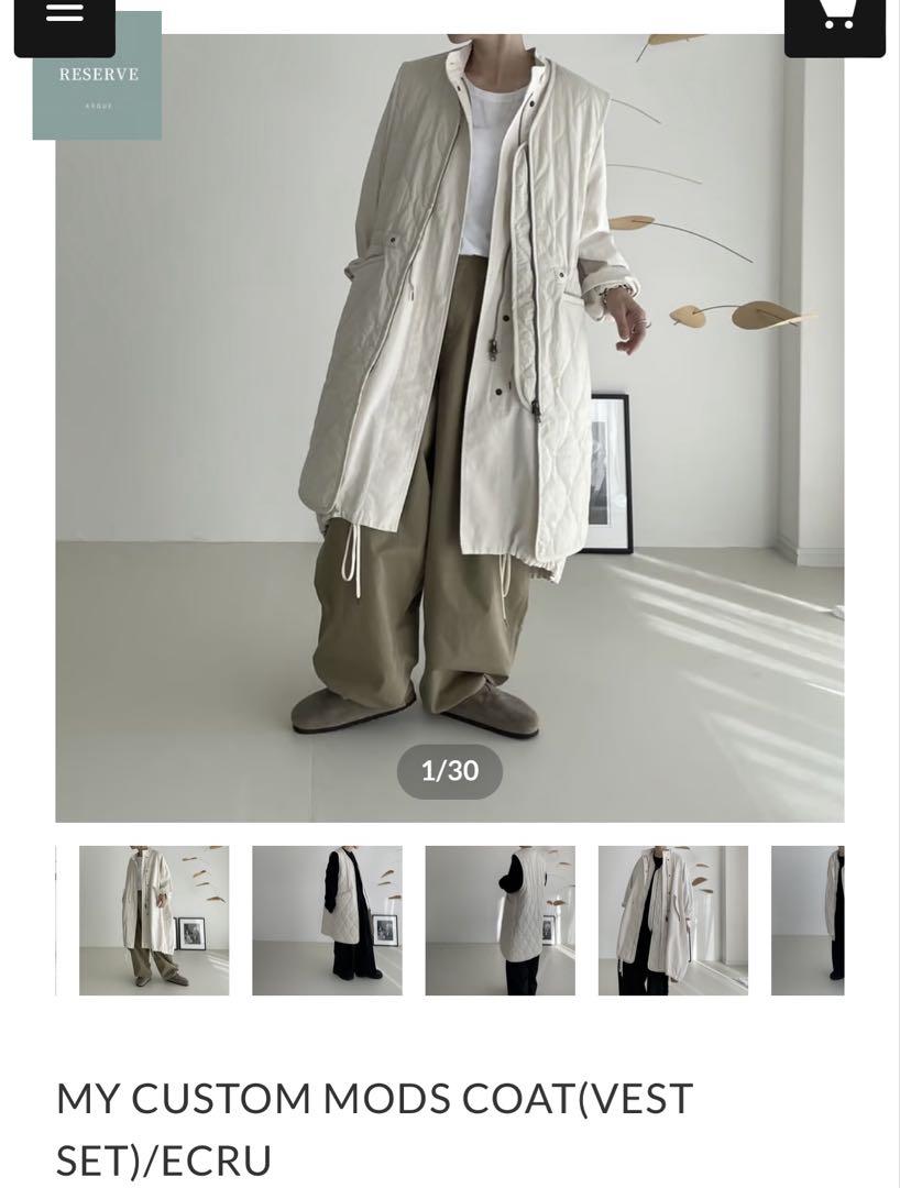 ジャケット・アウター argue MY CUSTOM MODS COAT(VEST SET)