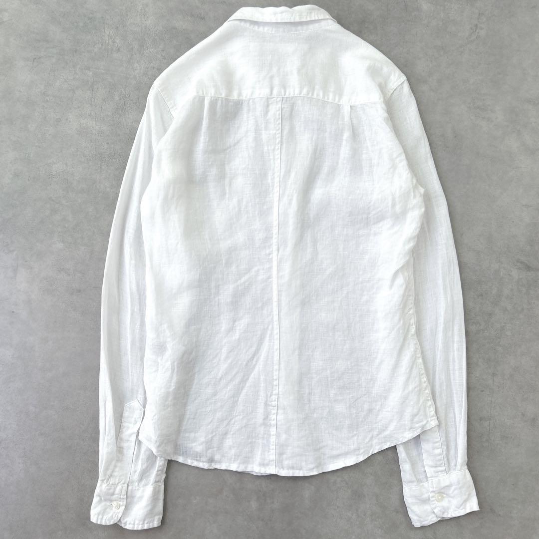 美品 フランクアンドアイリーン BARRY リネン 麻 100％ 白 XSサイズ