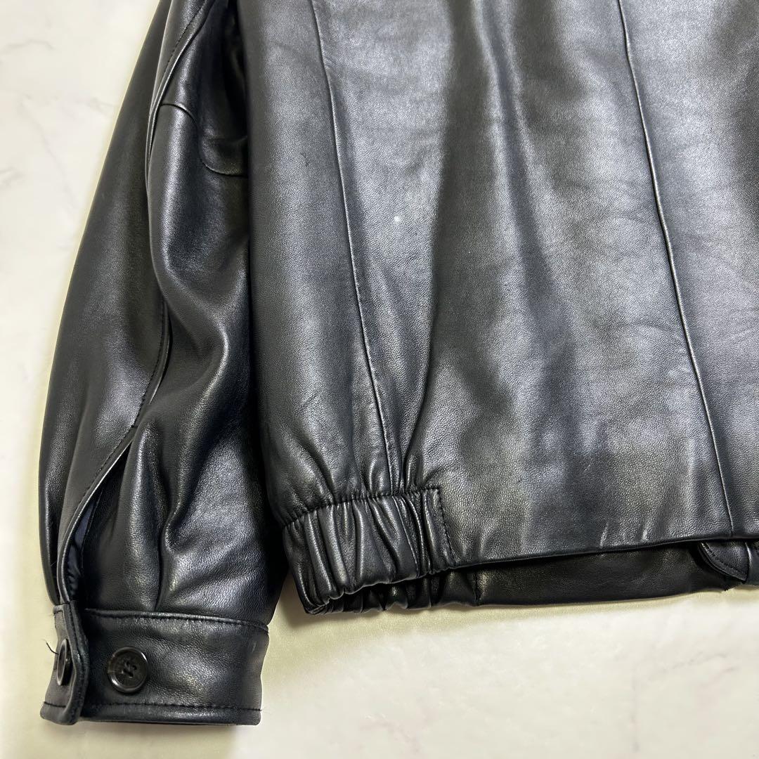 【極上品】ブルックスブラザーズ レザージャケットブルゾン 黒 S