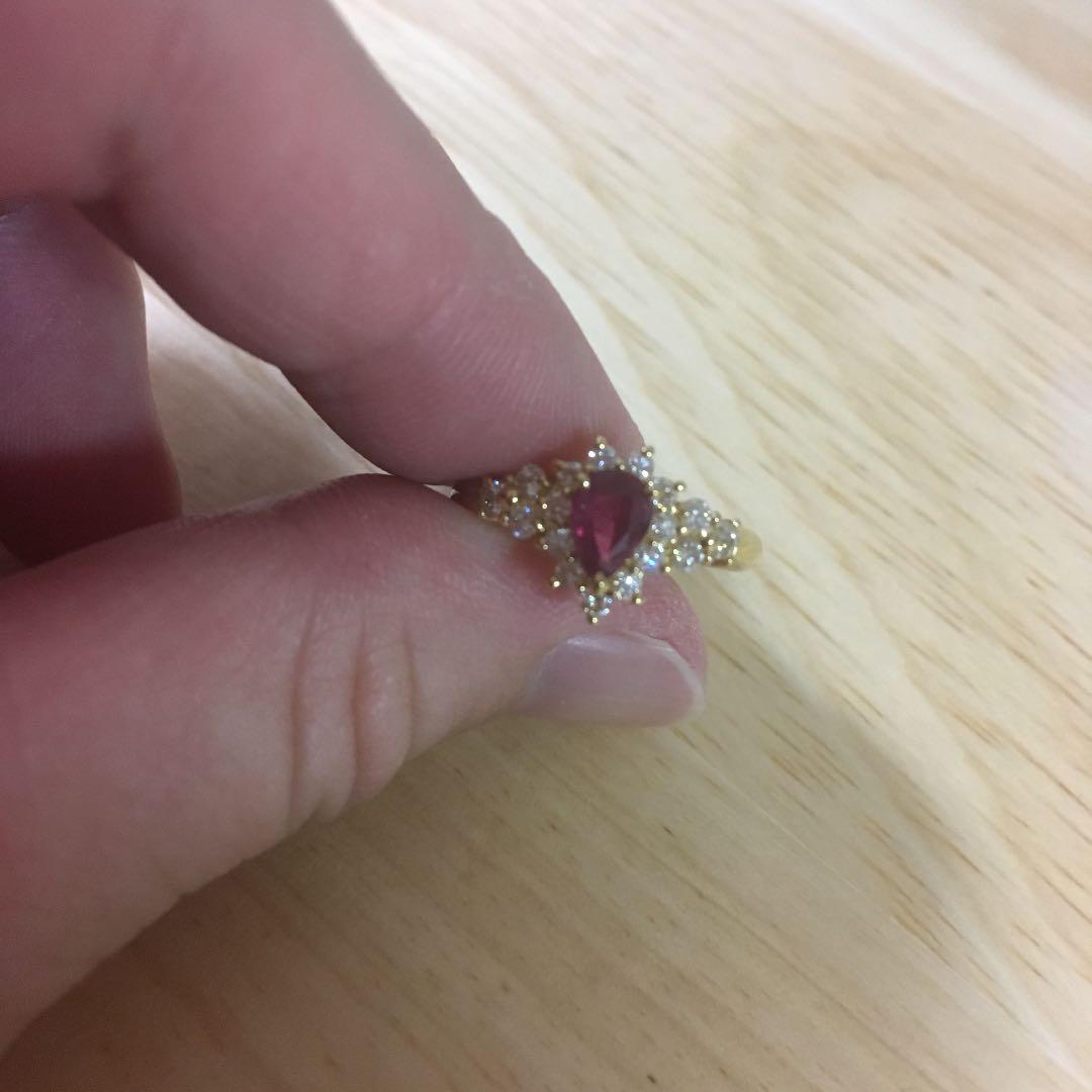 0.85ct ルビー ダイヤモンドリング k18