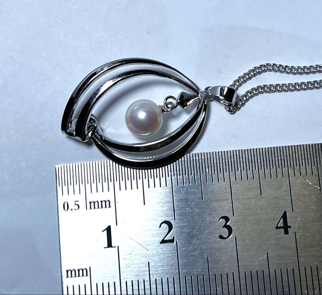ミキモト MIKIMOTO silver925 1粒あこやパールネックレス