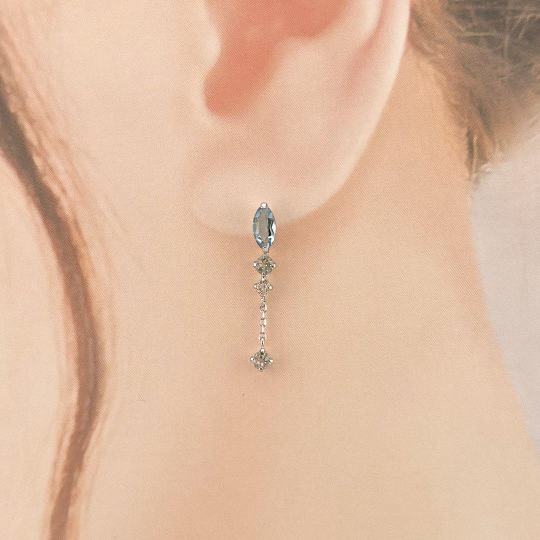 驚きの安さ K10WG ブルートパーズ アクアマリン ホワイトトパーズ ホワイト アクセサリー