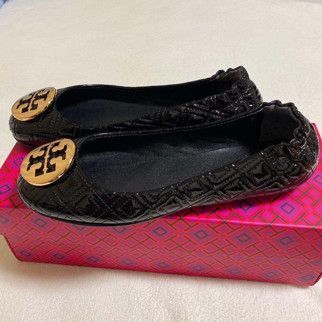 Tory Burch トリーバーチ フラットシューズ バレエシューズ 23cm TORY BURCHトリーバーチ フラット バレエシューズ 6.5 ブラック